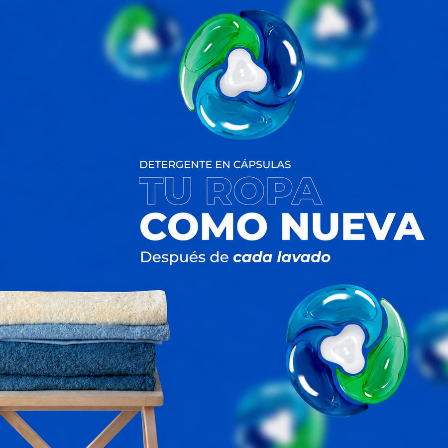 Detergente para ropa en cápsulas 4 en 1